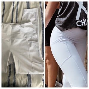 White Capri Leggings
